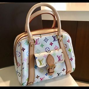 Louis Vuitton white Monogram Priscilla Handbag